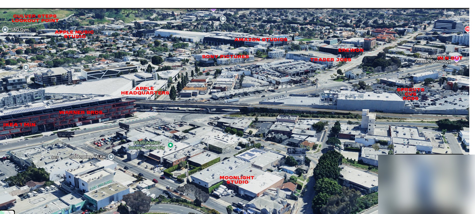 Moonlight Studios LA neighborhood landmarks map